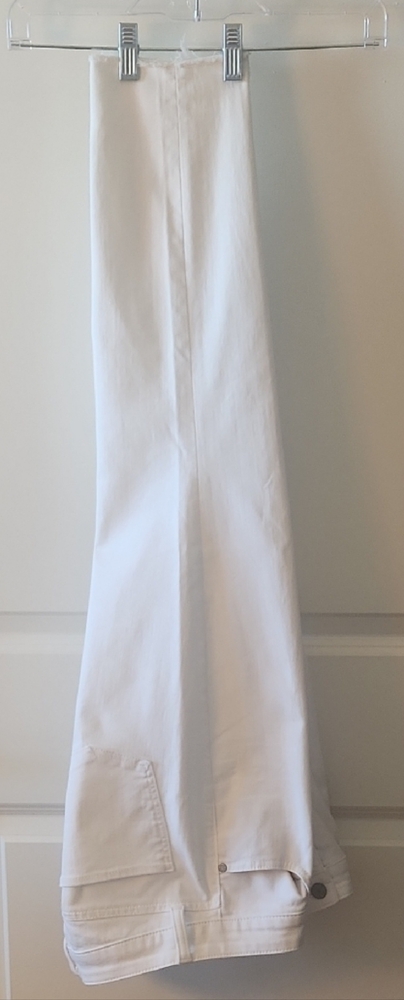 Talbots Fringed Slim  Ankle White Denim 5 pocket Jeans Pants, 6P